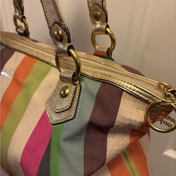 Coach Poppy Y2K 2010 (16326) Heritage Legacy Stripe Large Tote in EUC (#1) - Picture 8 of 14